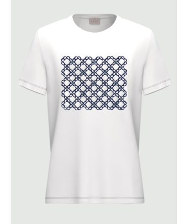 T-shirt con stampa e strass EMME-MARELLA