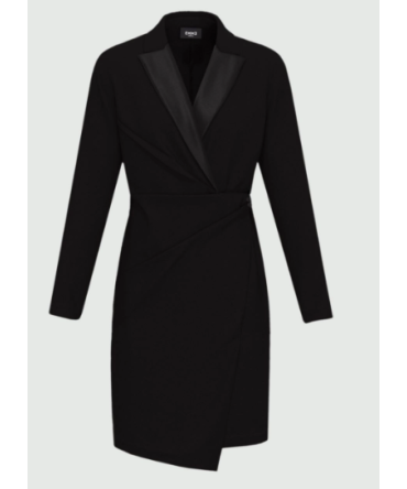 Abito incrociato in tessuto stretch - NERO EMME-MARELLA