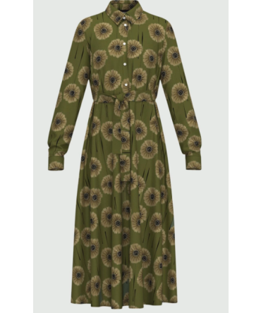 Abito in twill stampato - VERDE EMME-MARELLA