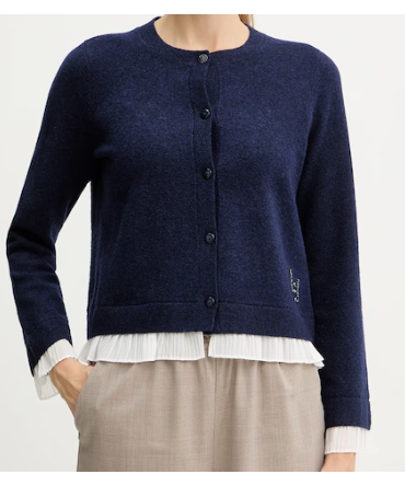 Liu Jo cardigan con lana colore blu navy