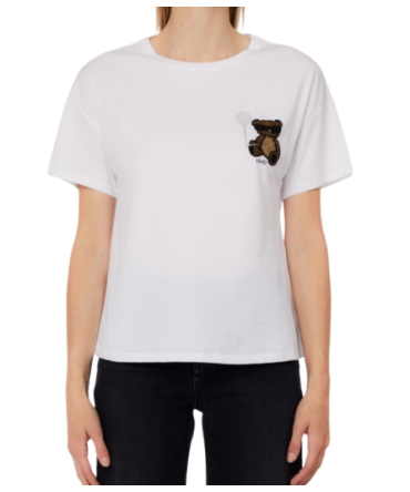 T-shirt MM+ORSETTO RICAMATO LIU JO